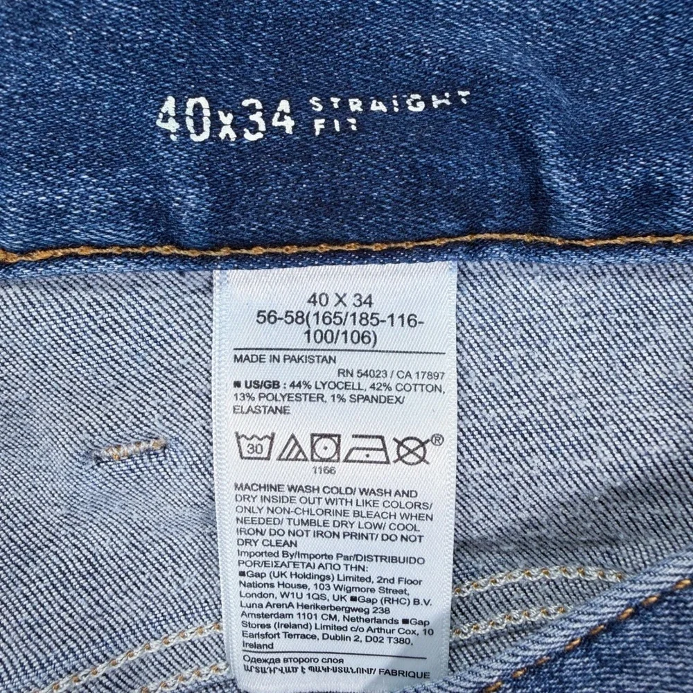 Banana Republic Traveler Jeans‎ Mens 40x34 Good Blue Straight Fit Lyocell Blend